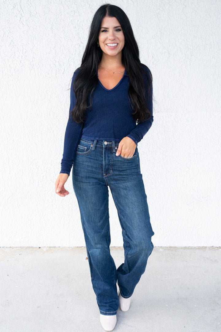 My Girl By Judy Blue - High Rise Tummy Control Classic Straight Jeans