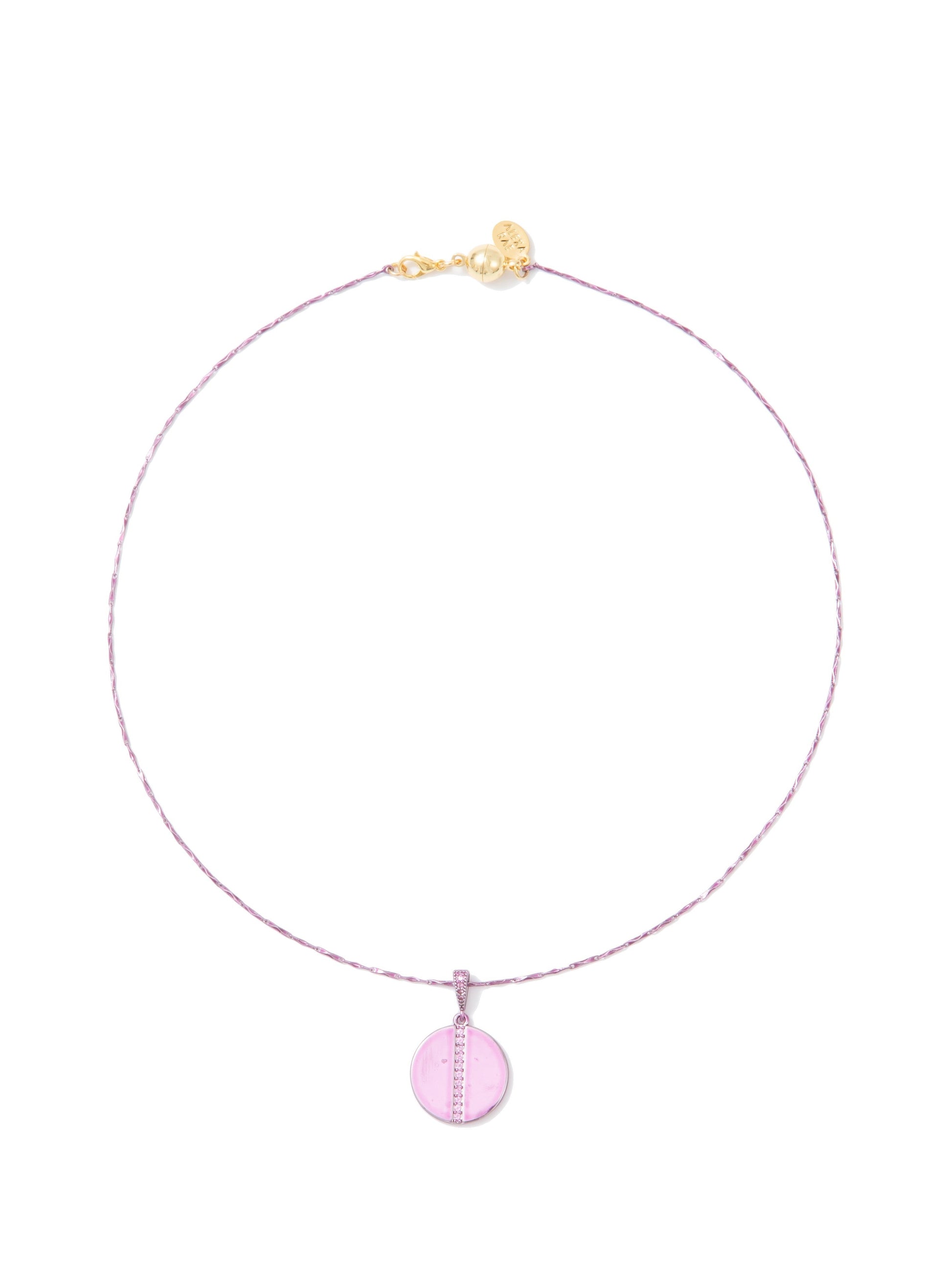 Eclipse Necklace - Liquid Metallic Amethyst Haze