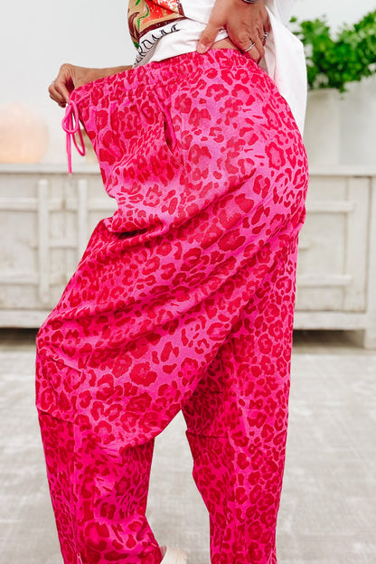 Take It In Stride Leopard Pants - Pink Leopard