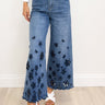 Faithfully Floral Cutout Flower Pants - Denim - By Alexa Rae