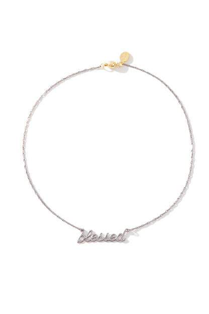 Written In My Heart Necklace Blessed