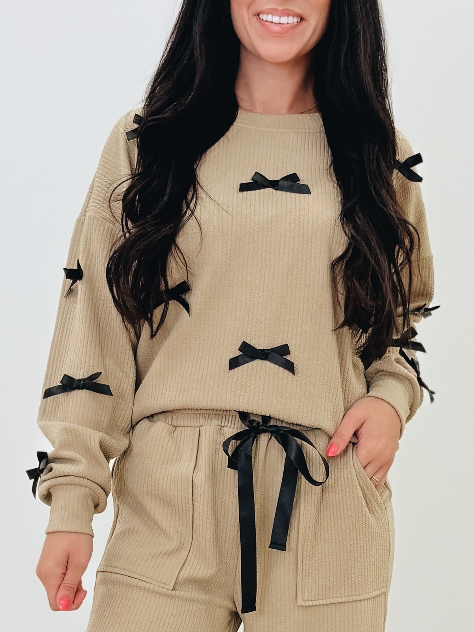 Sweet & Spunky Bow Pullover Top - 2 Colors!