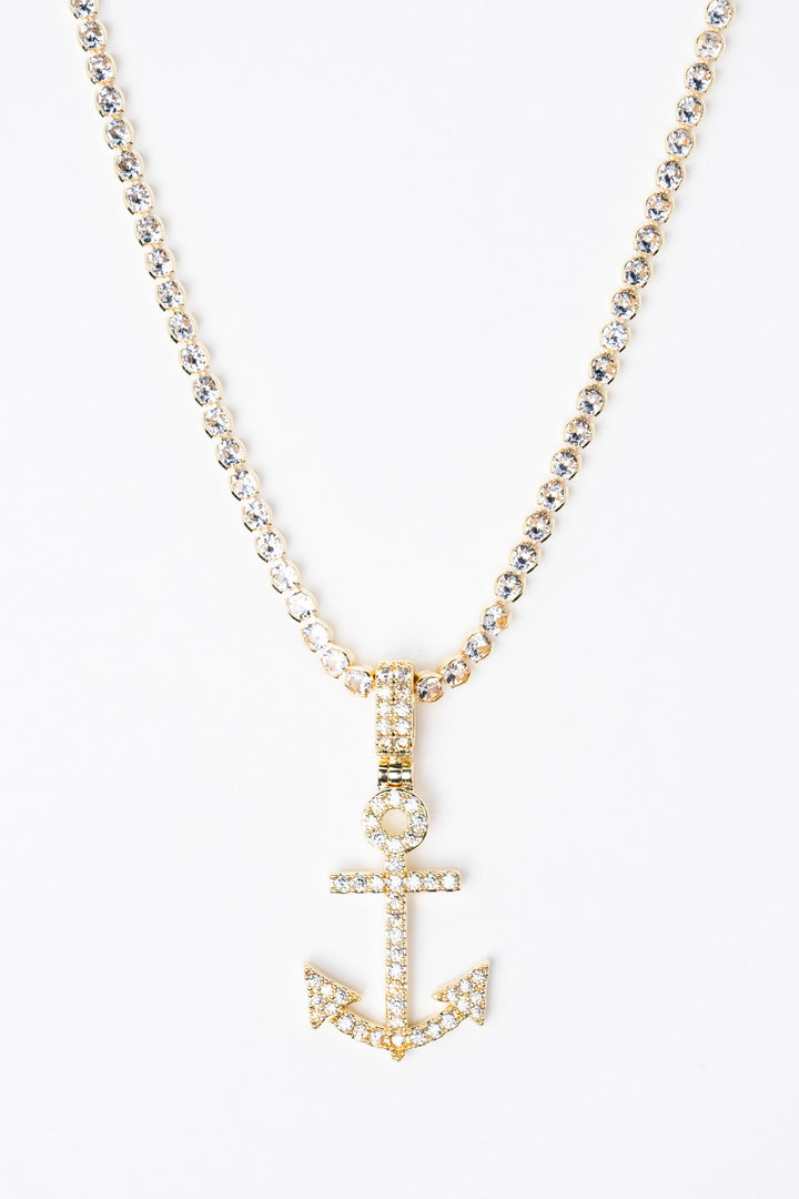 Anchors Away Necklace - Metallic Moonlight
