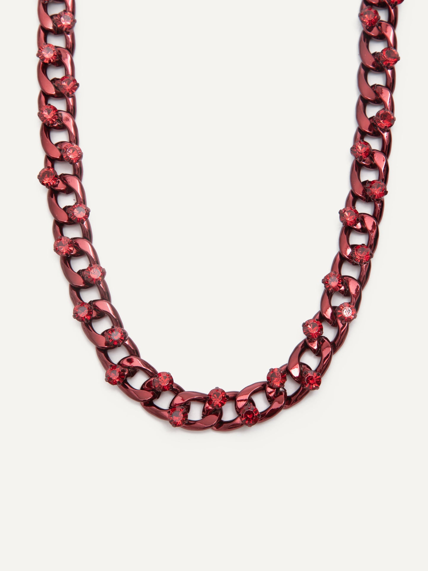 The Glitz Necklace - Metallic Merlot