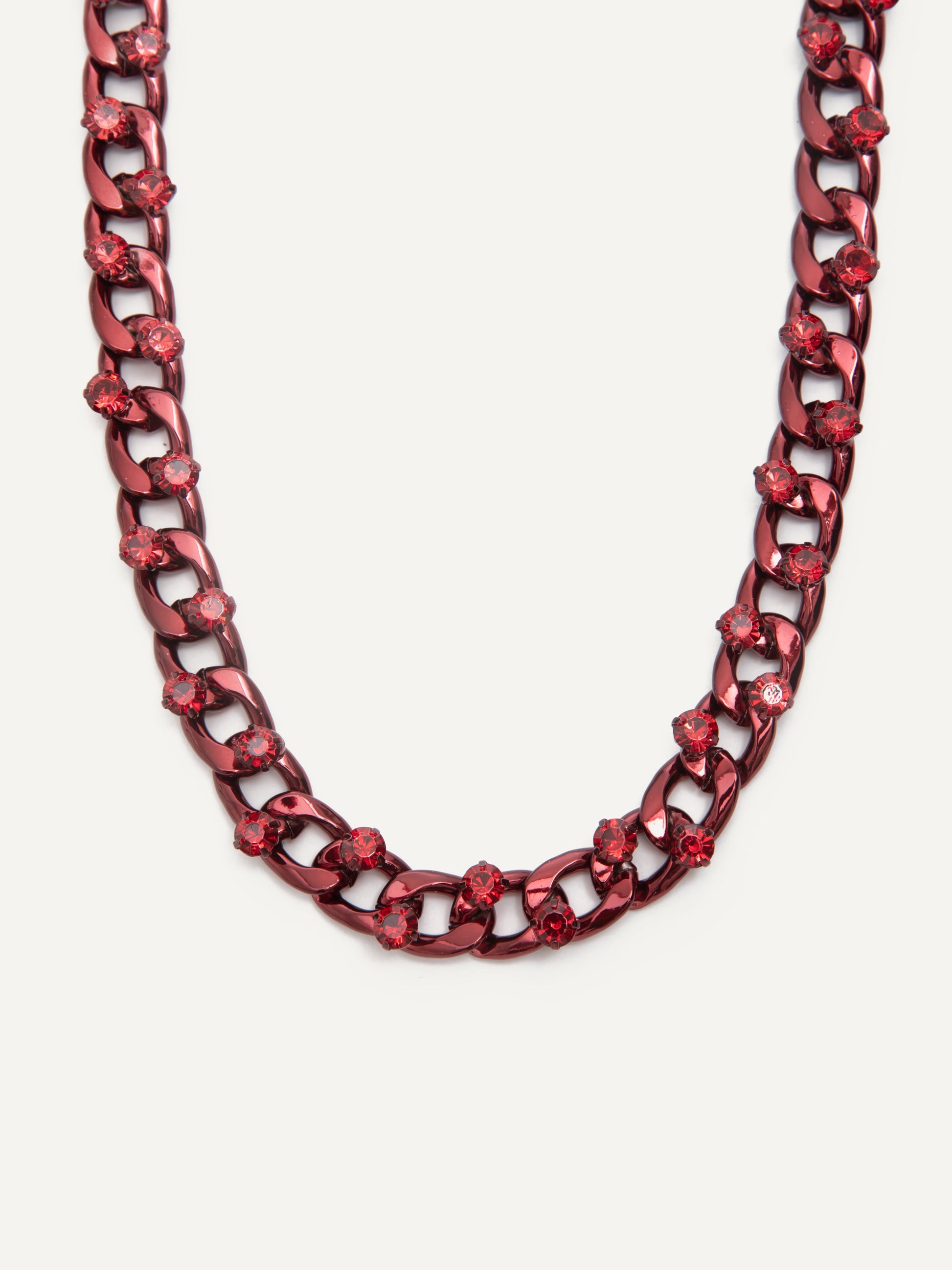The Glitz Necklace - Metallic Merlot