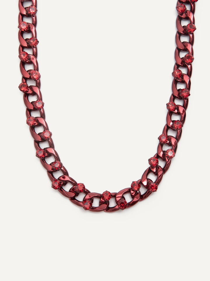The Glitz Necklace - Metallic Merlot