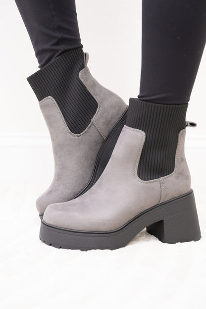Super Chunky Chelsea Ankle Booties - Deep Charcoal
