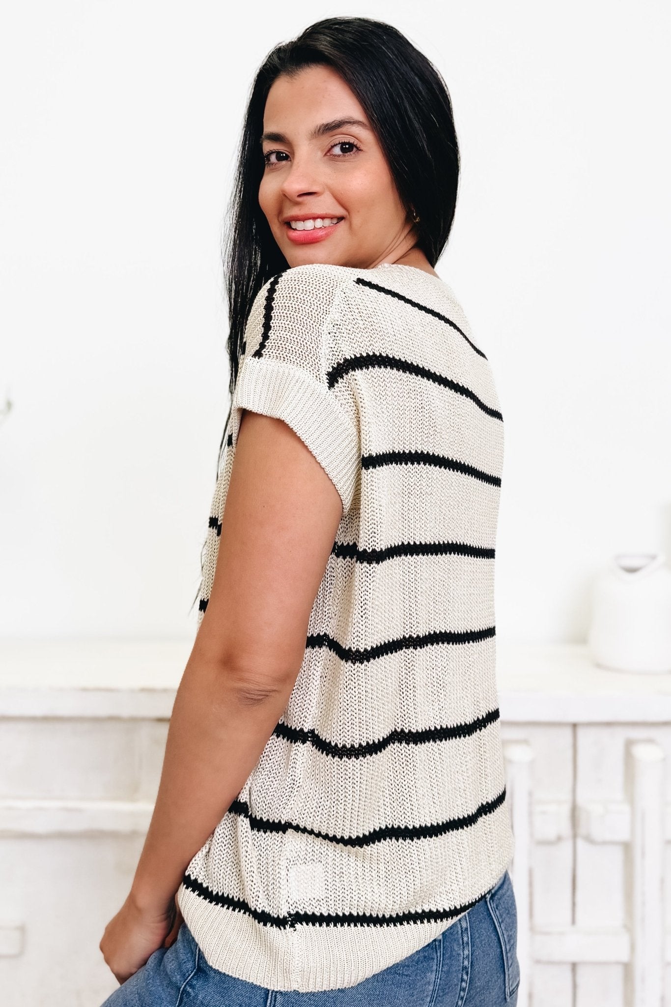 Feeling The Breeze Stripe Top - 2 Colors! - By Alexa Rae