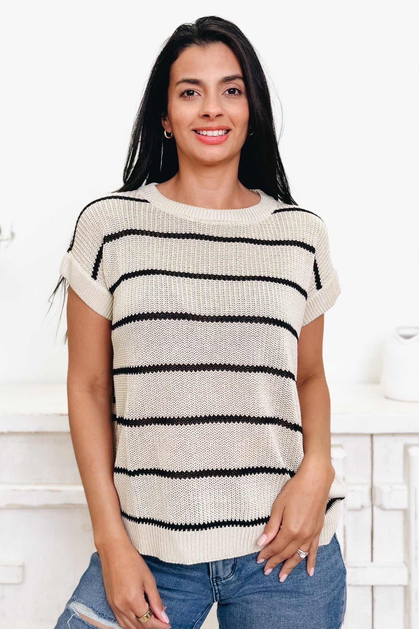 Feeling The Breeze Stripe Top - 2 Colors! - By Alexa Rae