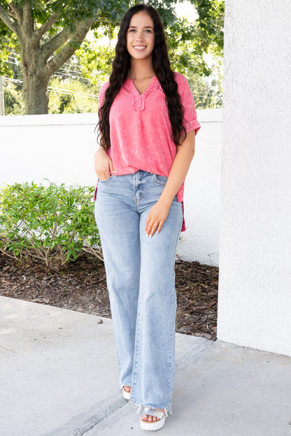 Brooke Jeans By Risen High Rise Wide Leg - Light
