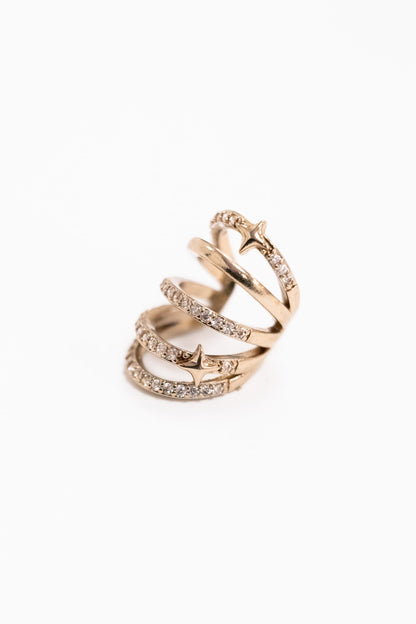 Met Gala Ear Cuff - Liquid Metallic Linen