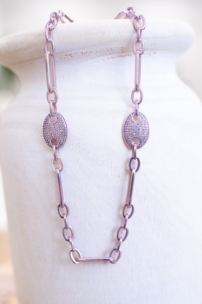 Alaia In The Sky Necklace - Liquid Metallic Lavender Mist