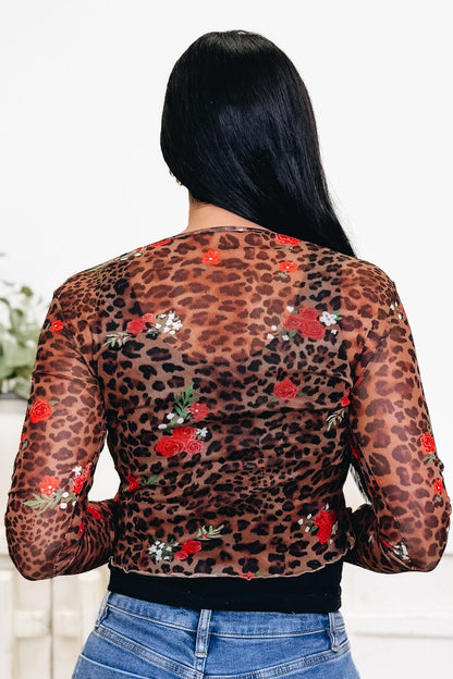 Floral The Explorer Leopard Top - By Alexa Rae