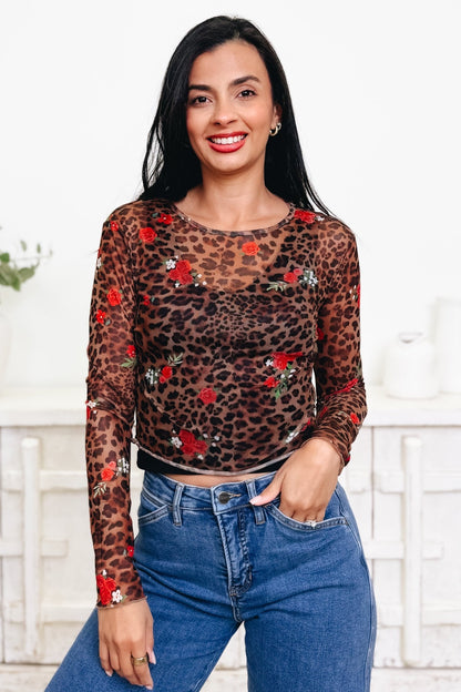 Floral The Explorer Leopard Top - By Alexa Rae