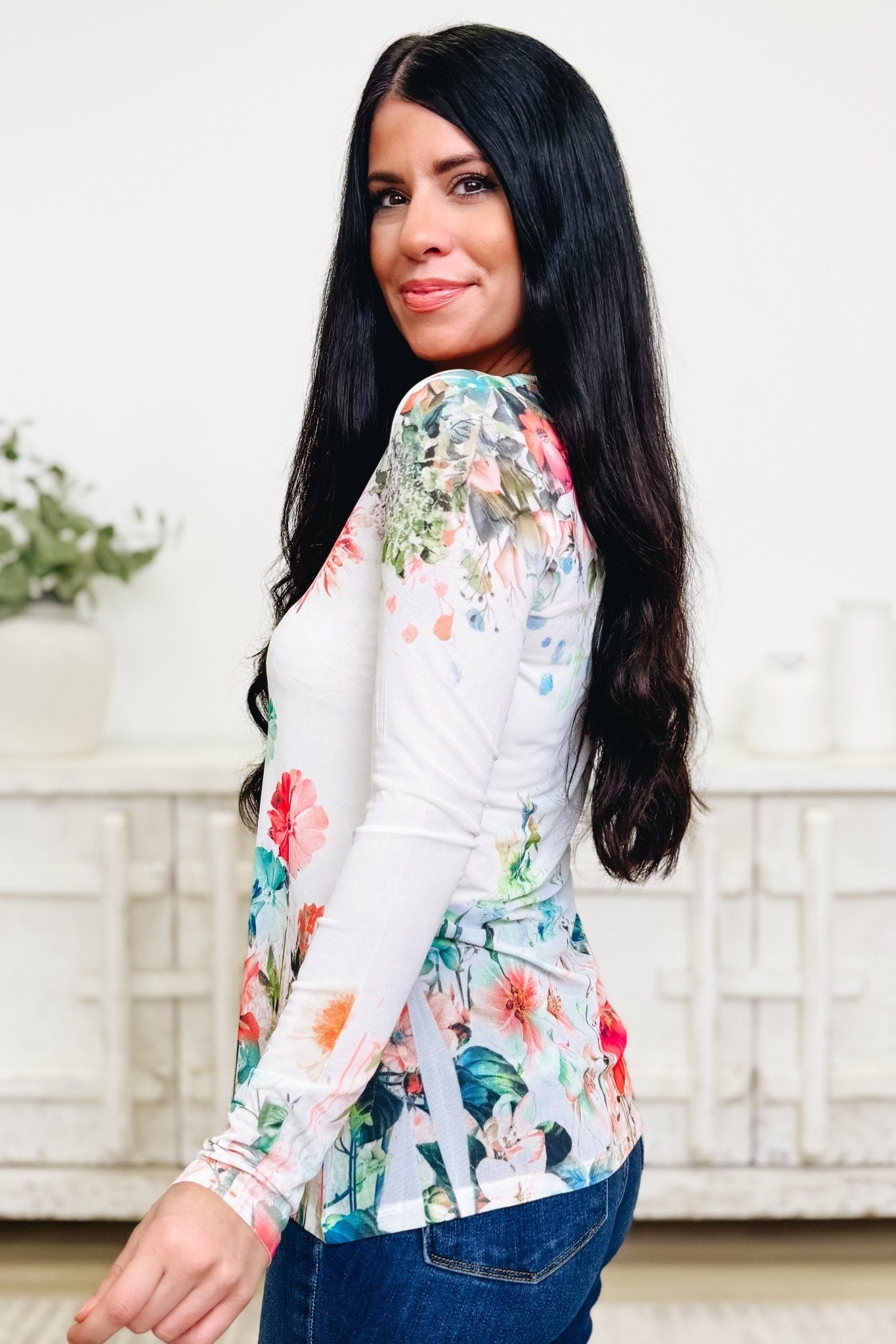 Flourishing View Floral Top - By Alexa Rae