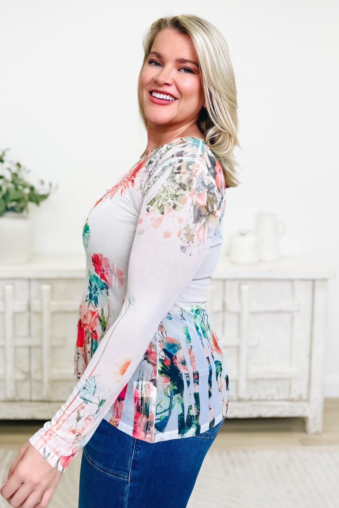 Flourishing View Floral Top - By Alexa Rae