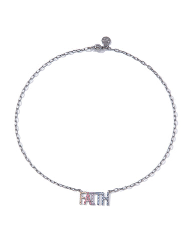 Forever In My Heart Faith Necklace - Gunmetal - By Alexa Rae