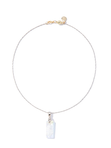 Frost Kiss Necklace - Metallic Linen - By Alexa Rae