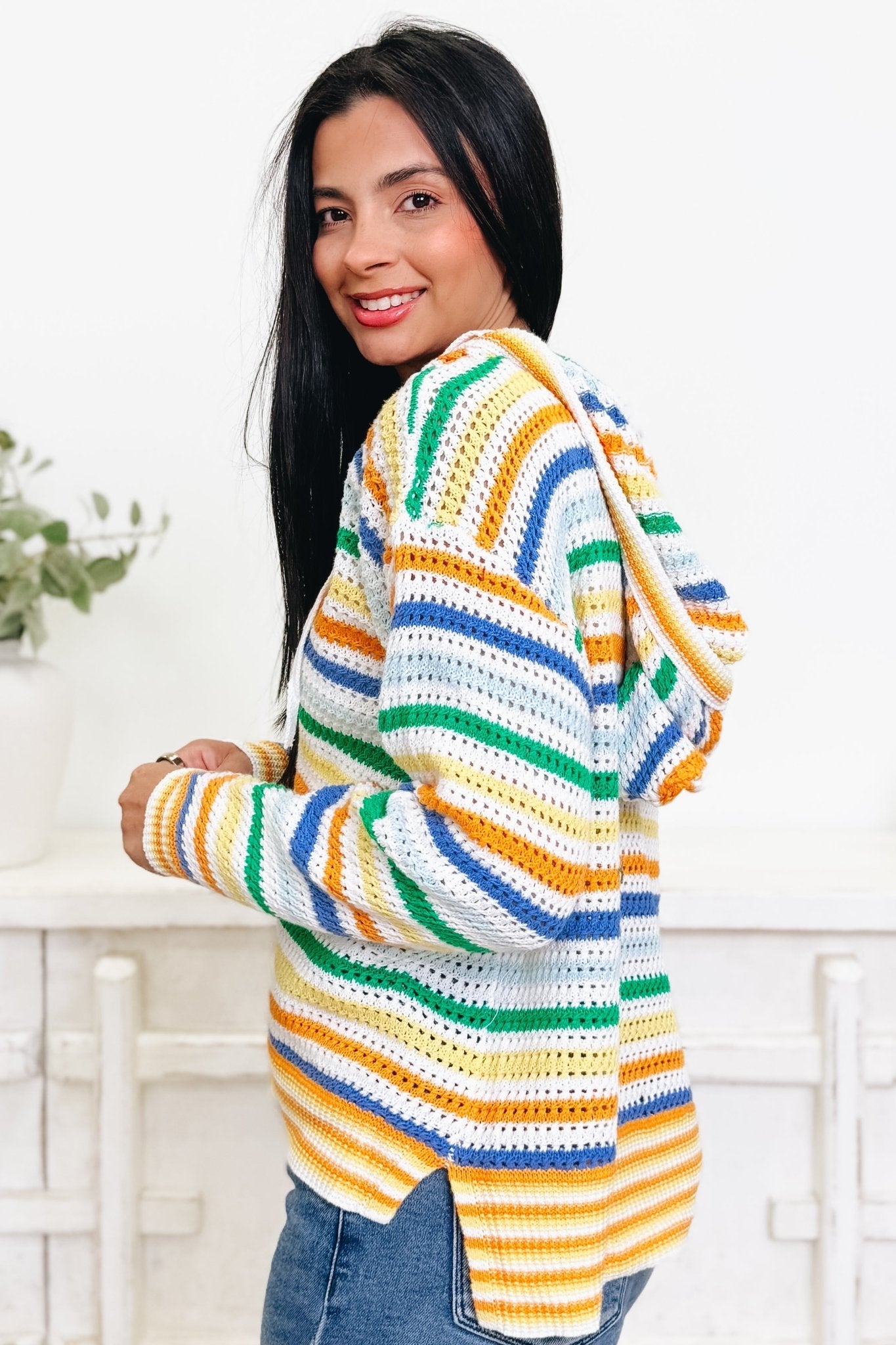 Fruity Stripes Hoodie - 2 Colors! - By Alexa Rae