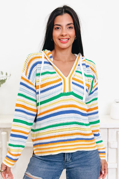 Fruity Stripes Hoodie - 2 Colors! - By Alexa Rae