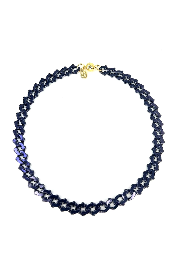 Fill In The Blanks Necklace - Liquid Metallic Eclipse