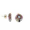 Garden Muse Earrings - Metallic Linen Morning Sky