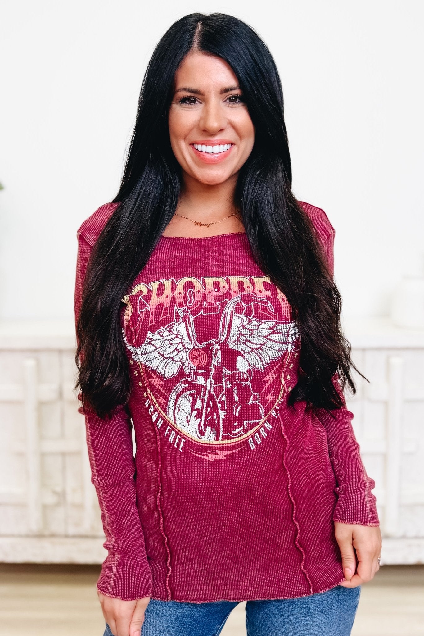 Get On The Chopper Top - 2 Colors! - By Alexa Rae