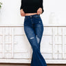 Gigi Fit To Flare High Rise Jeans - Dark Denim - By Alexa Rae