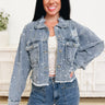 Glitzy Glam Pearl Denim Jacket - By Alexa Rae