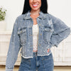 Glitzy Glam Pearl Denim Jacket - 2 Colors!