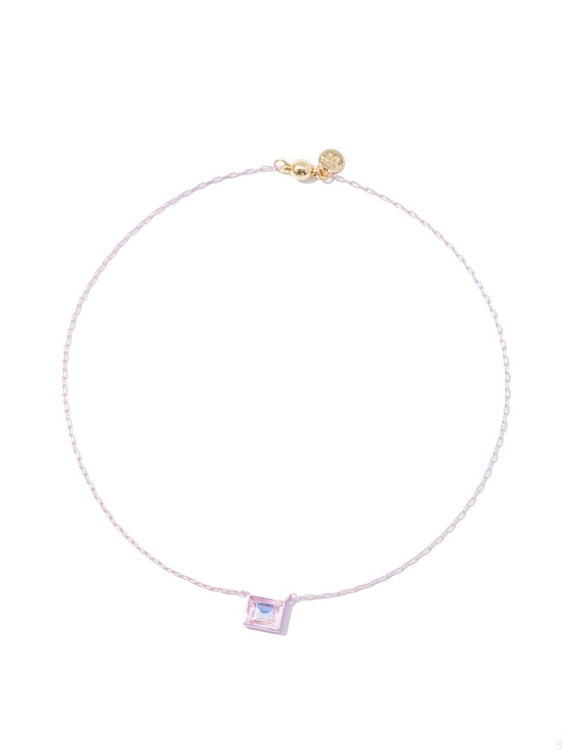 Skylar Necklace - Metallic Tickle Me Pink