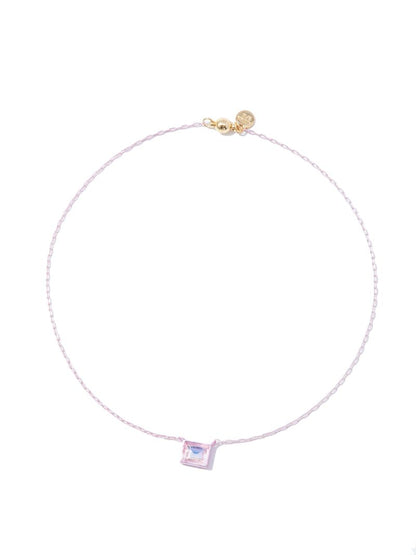 Skylar Necklace - Metallic Tickle Me Pink