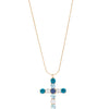 Grace In The Sky Cross Necklace - Aqua Sky