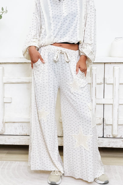 Guiding Light Star Pants - Cream - By Alexa Rae