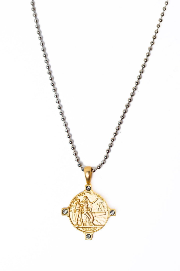 Heavenly Guard Necklace - Silver Gold - By Alexa Rae