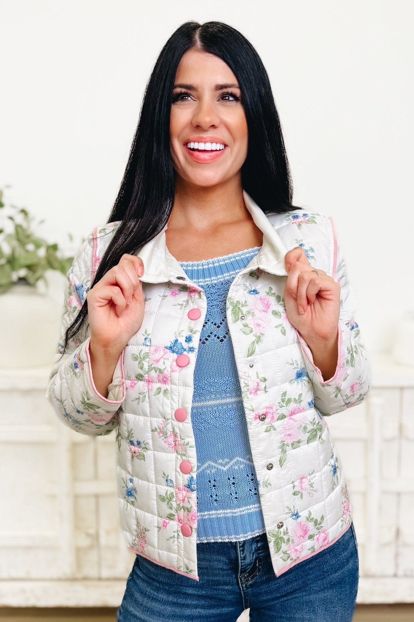 Here To Be Cute Floral Jacket - By Alexa Rae