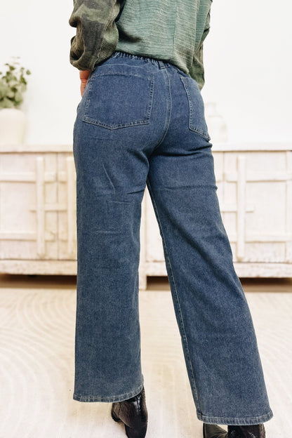 Honest & Up Front Pants - Medium Denim - By Alexa Rae