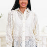 How Perfect Are You Button Down Lace Top - By Alexa Rae