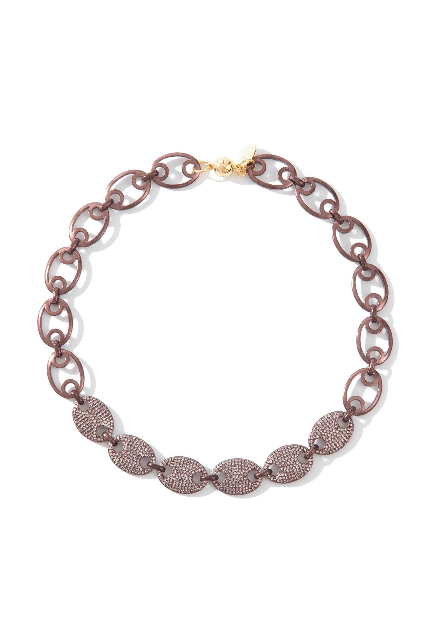 Alaia Glam Necklace - Liquid Metallic Coffee