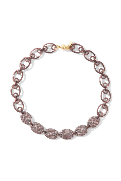 Alaia Glam Necklace - Liquid Metallic Coffee