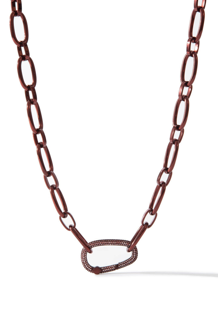 I Want It All Necklace - Liquid Metallic Red Velvet