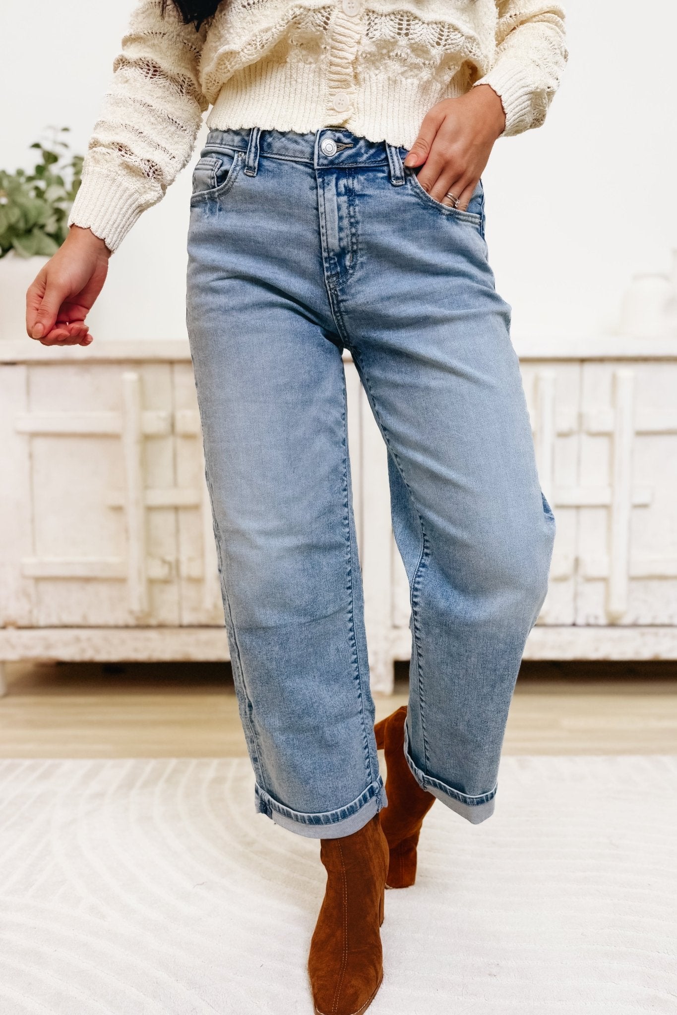 I'm Feelin' It Denim Jeans - Light - By Alexa Rae