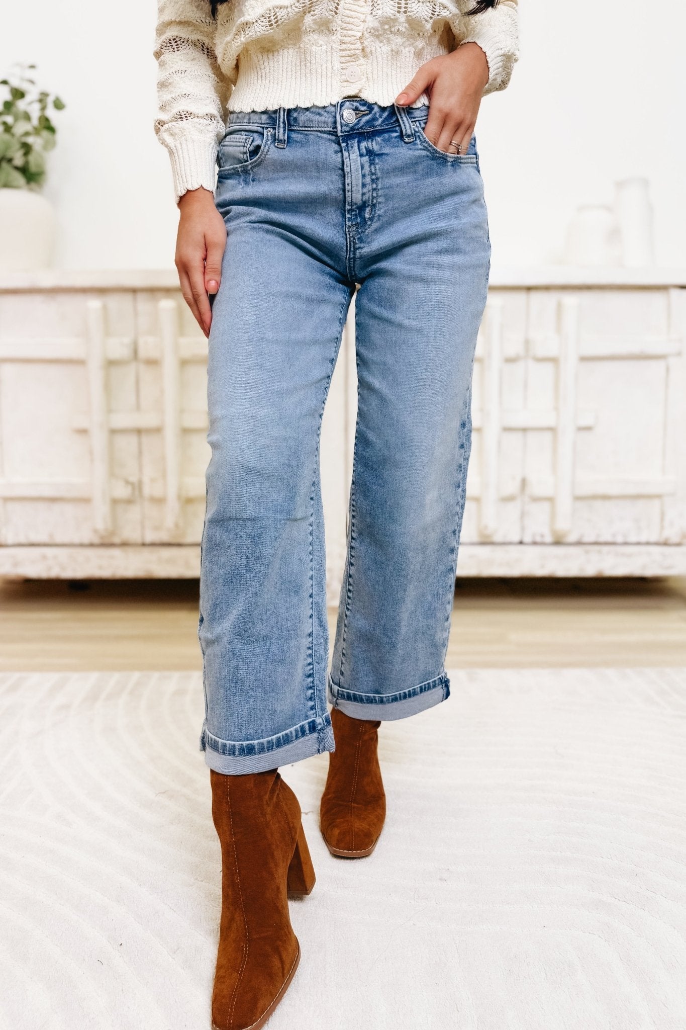 I'm Feelin' It Denim Jeans - Light - By Alexa Rae