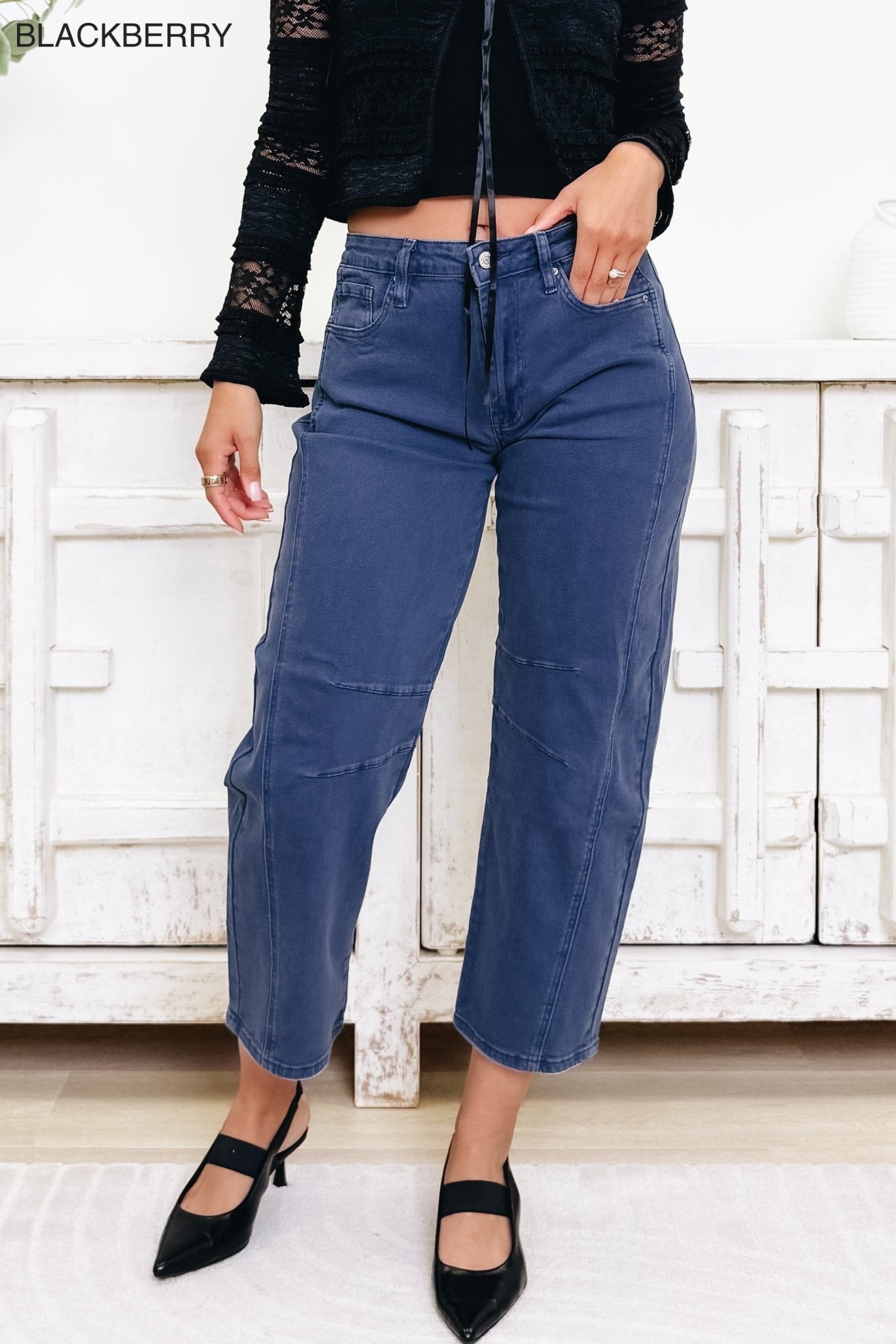 Its A Must By Zenana - Mid Rise Barrel Jeans - 7 Colors! - By Alexa Rae