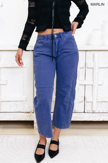 Its A Must By Zenana - Mid Rise Barrel Jeans - 7 Colors! - By Alexa Rae