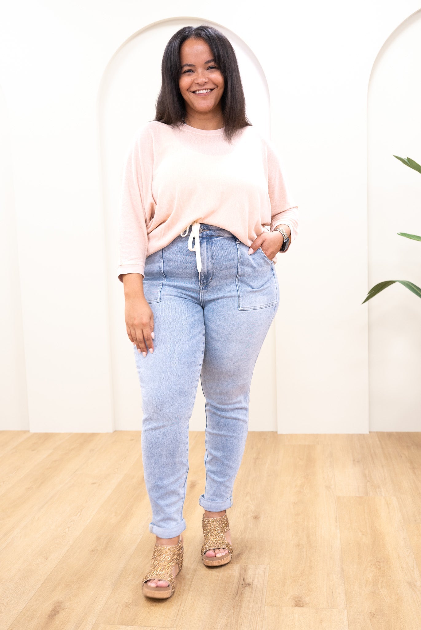 Judy Blue Walk It Out High Waist Vintage Double Cuff Jogger