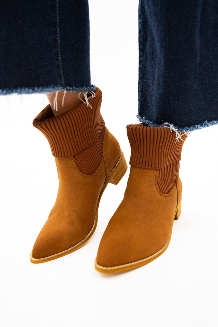 Ccocci Karen Knit Cuff Boots - Brown