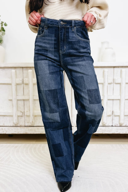 Laser Focused By Anniewear - High Rise Straight Jeans - Dark Denim - By Alexa Rae