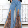 Legs For Days Leopard & Lace Flare Jeans - 2 Colors! - By Alexa Rae