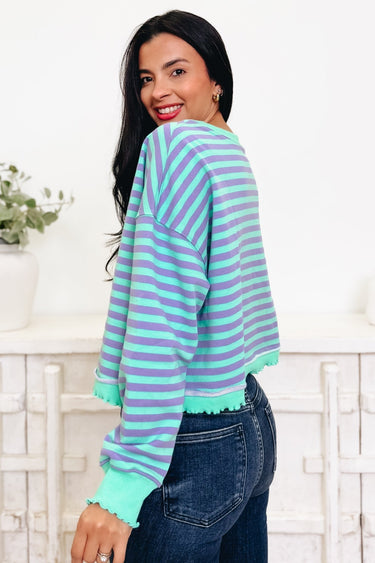 Lined & Divined Stripe Top - By Alexa Rae